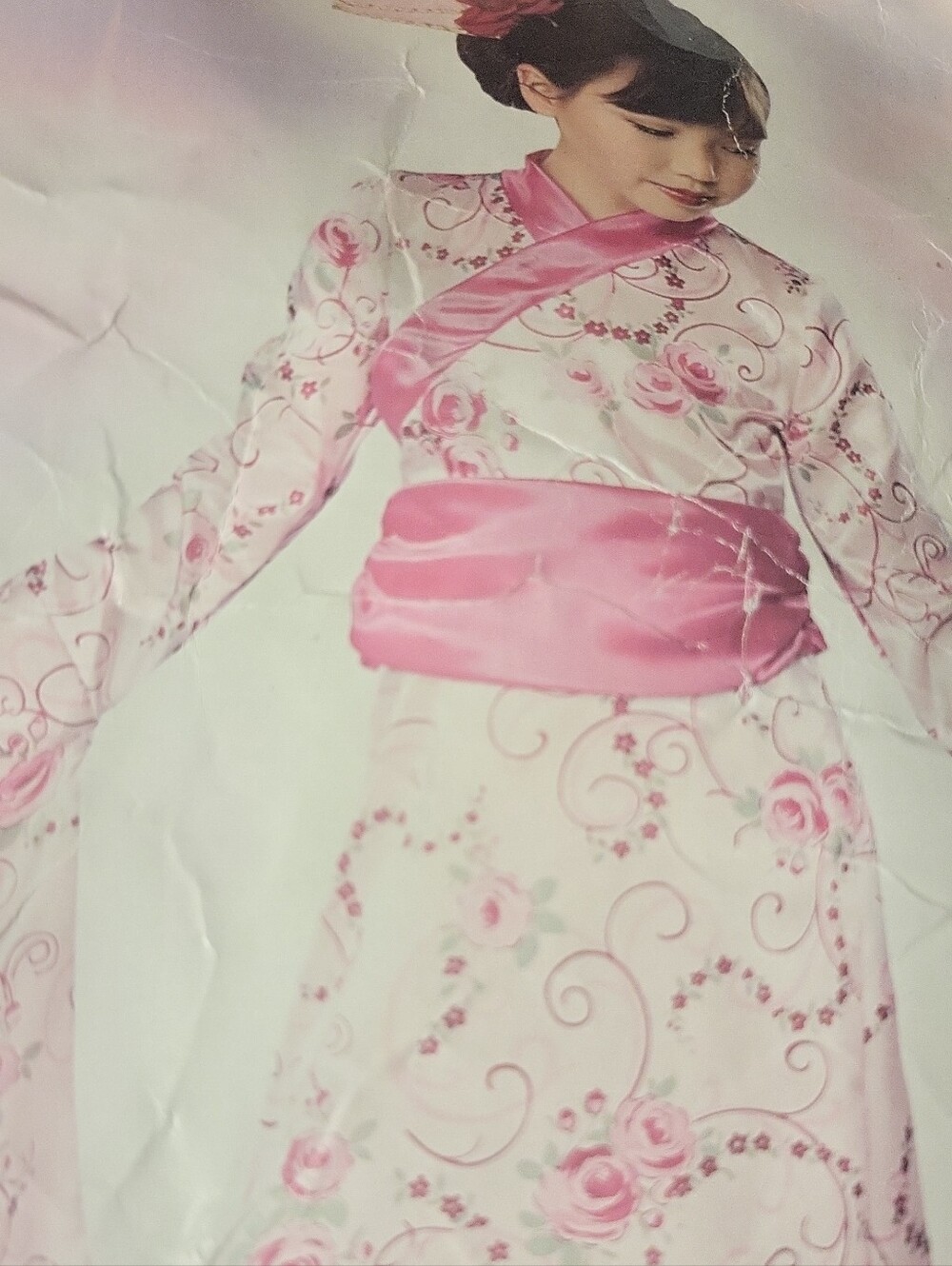 Kids Pink Floral Satin-Trim Pajama Set